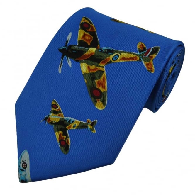 Spitfire Aircraft Luxury Novelty Tie