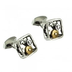Square Skeleton Clock Mechanism Cufflinks