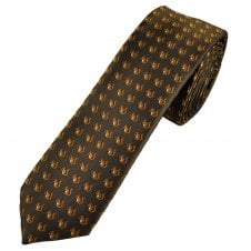 Squirrel Brown Men's Skinny Tie