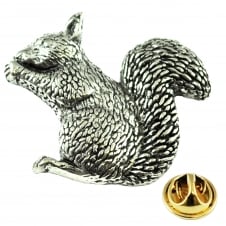 Squirrel English Pewter Lapel Pin Badge