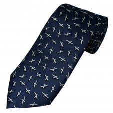 St. Andrew's Cross, Flag of Scotland, Saltire Navy Blue Men's Tie