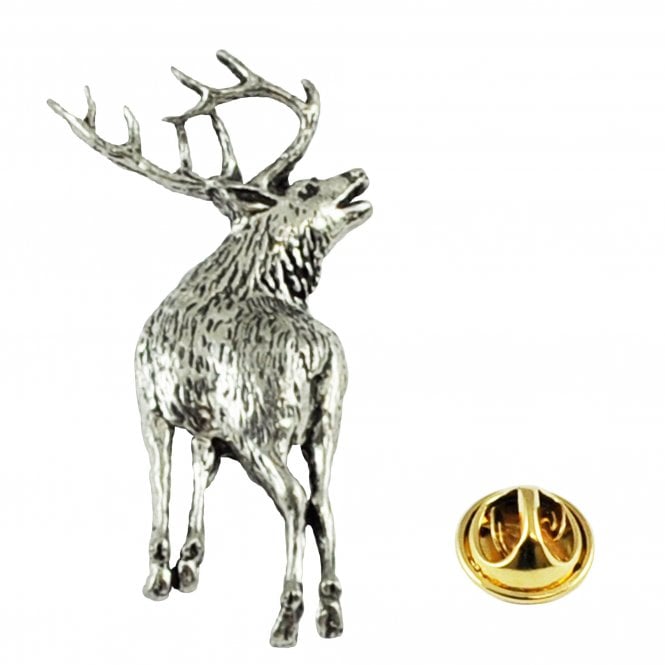 Stag English Pewter Lapel Pin Badge