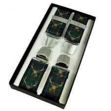 Stag Green Checked Men's Trouser Braces