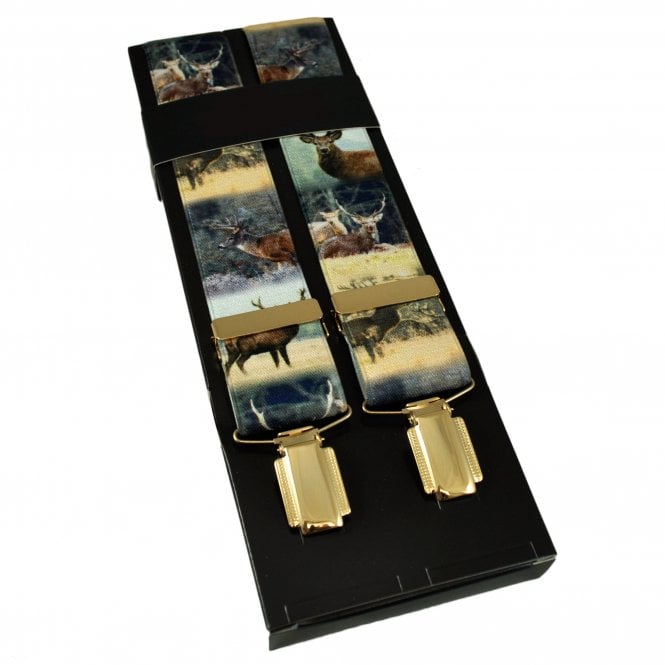 Stag Men's Trouser Braces - Gold Clips