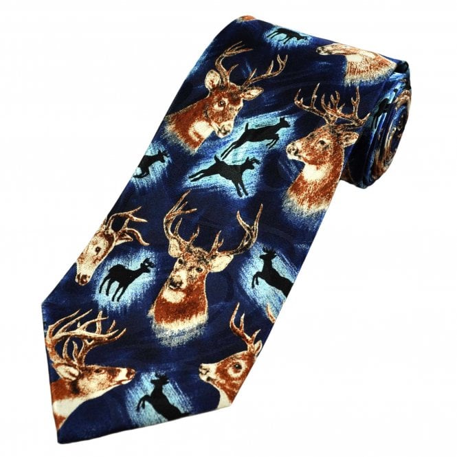 Stag Navy Blue Men's Novelty Tie