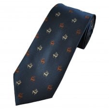 Stag Reindeer Navy Blue Men's Novelty Tie
