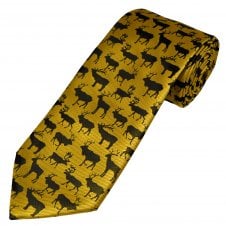 Stags Acid Yellow Luxury Men's Tie