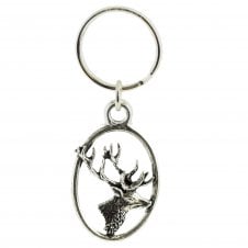 Stags Head English Pewter Keyring 