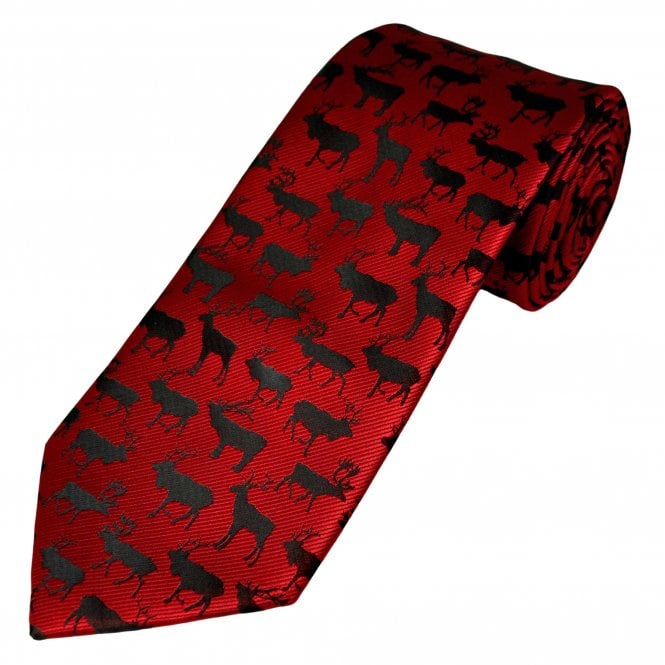 Stags Red Luxury Men's Tie