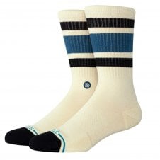 Stance Boyd Cream, Dark Blue & Black Stripe Men's Socks