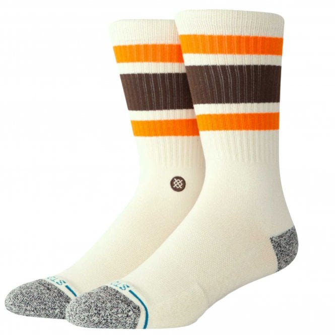 Stance Boyd Ivory, Brown & Orange Stripe Men's Socks