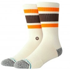 Stance Boyd Ivory, Brown & Orange Stripe Men's Socks