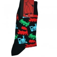 Steam Trains Novelty Socks