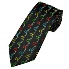 Stethoscopes Black Men's Novelty Tie