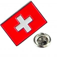 Swiss Flag of Switzerland Lapel Pin Badge