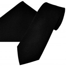 Ties Planet Gold Label Black Textured Luxury Silk Men's Tie & Pocket Square Handkerchief Set