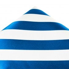 Ties Planet Gold Label Blue & White Striped Silk Pocket Square Handkerchief