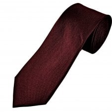 Ties Planet Gold Label Burgundy Textured Luxury Silk Men's Tie