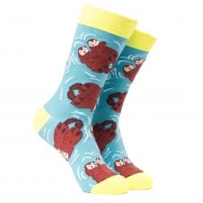 "Til Death Do Us Part" Otter Blue Combed Cotton Rich Socks