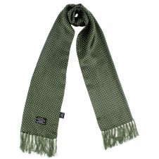 Tootal Green & White Polka Dot Silk Scarf