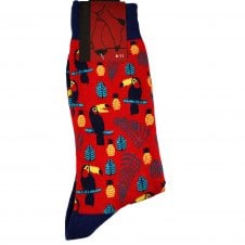Toucans Red Men's Novelty Socks