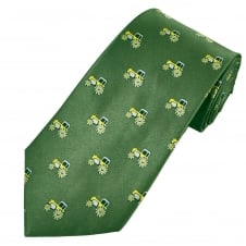 Tractors Green Silk Novelty Tie