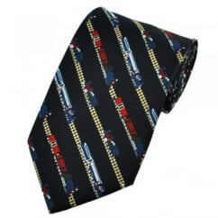 Trains with Carriages on Diagonal Tracks Novelty Tie