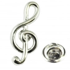 Treble Clef Music Note Lapel Pin Badge