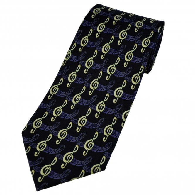 Treble Clefs Purple Men's Novelty Tie