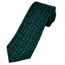 Tresanti Ant Insect Blue on Black Men's Silk Designer Tie