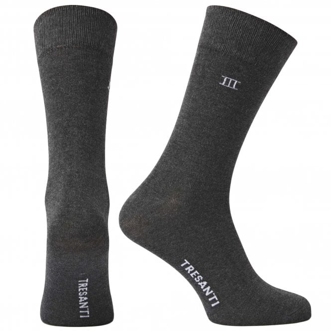 Tresanti Anthracite Grey Melange Bamboo Men's Socks