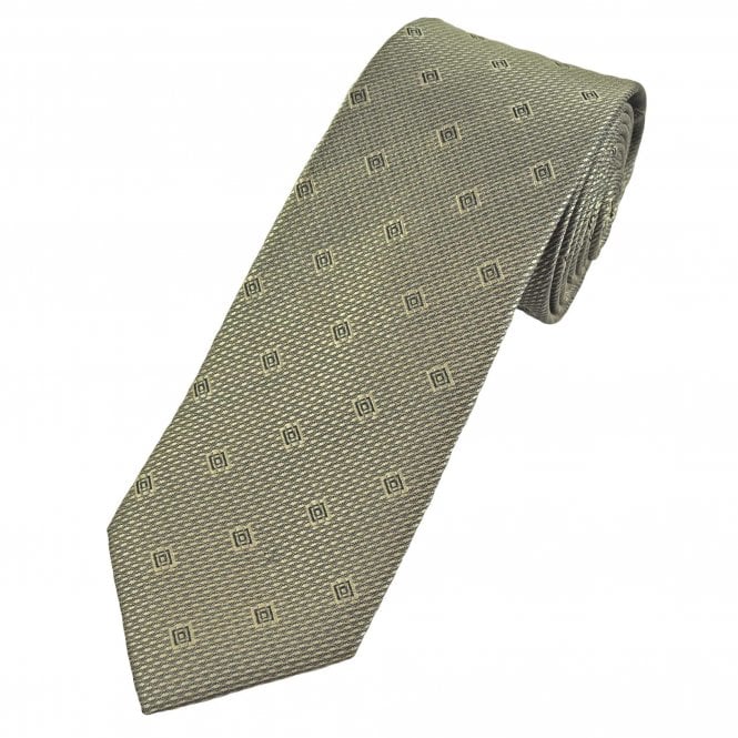 Tresanti Beige & Black Pattern Men's Silk Tie