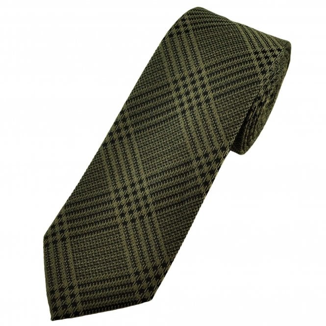 Tresanti Black & Beige Checked Wool Blend Men's Tie