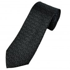 Tresanti Black, Grey & Silver Spot Pattern Men's Silk Designer Tie