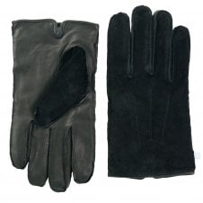 Tresanti Black Leather Gloves With Suede