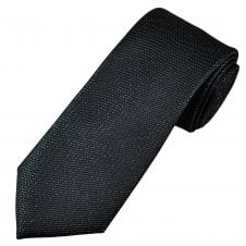 Tresanti Black & Silver Lurex Striped Silk Blend Men's Tie