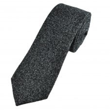 Tresanti Black & Silver Men's Wool Blend Tie