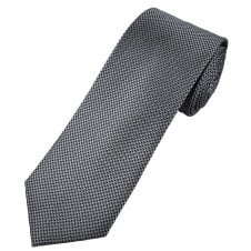 Tresanti Black & Silver Pattern Men's Silk Tie