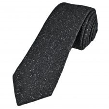 Tresanti Black with White Fleck Pattern Men's Wool Blend Tie