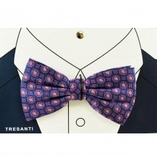 Tresanti Blue & Pink Patterned Men's Silk Bow Tie