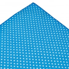 Tresanti Blue & White Polka Dot Cotton Pocket Square Handkerchief