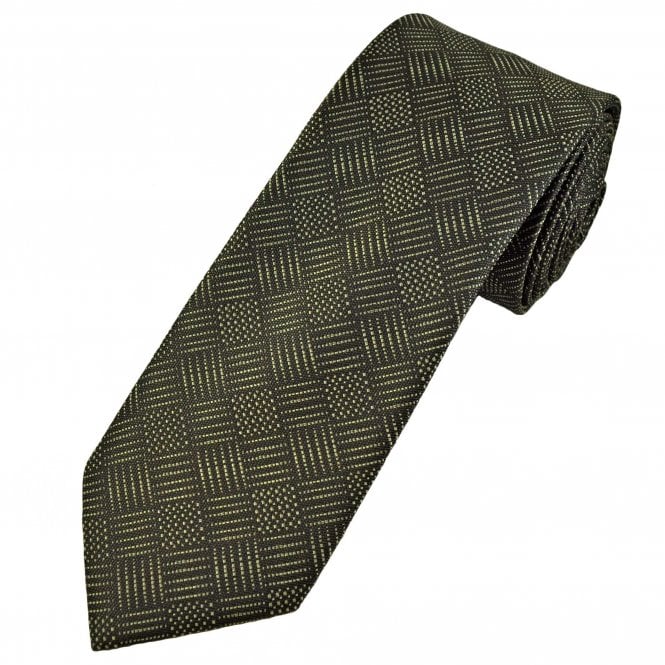 Tresanti Brown & Beige Checked Men's Silk Tie
