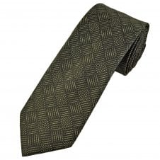 Tresanti Brown & Beige Checked Men's Silk Tie