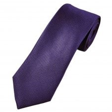 Tresanti Brown & Deep Purple Spot Pattern Men's Silk Designer Tie