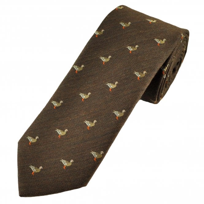Tresanti Brown Duck Wool Blend Men's Tie