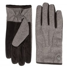 Tresanti Brown Herringbone Suede Gloves
