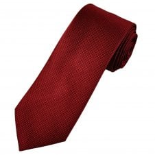 Tresanti Burgundy & Red Spot Pattern Men's Silk Designer Tie