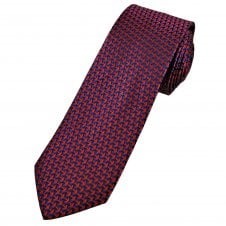 Tresanti Celeste Black, Blue & Red Arrow Patterned Men's Designer Silk Tie