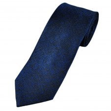 Tresanti Celeste Black, Blue & Silver Marled Textured Men's Silk Designer Tie
