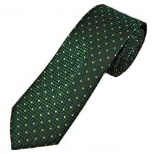 Tresanti Celeste Black, Bottle Green & Sage Pattern Men's Silk Tie